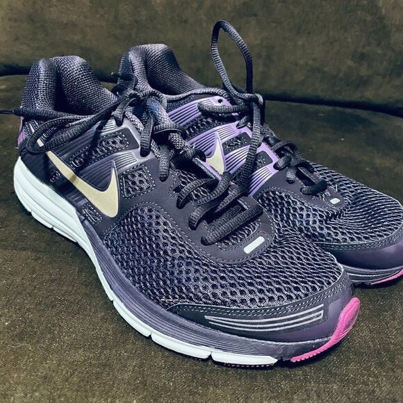 Excellent Nike Zoom Structure 16 Purple Eggplant Pink Womens 9 US 40.5 EUR - Picture 2 of 9